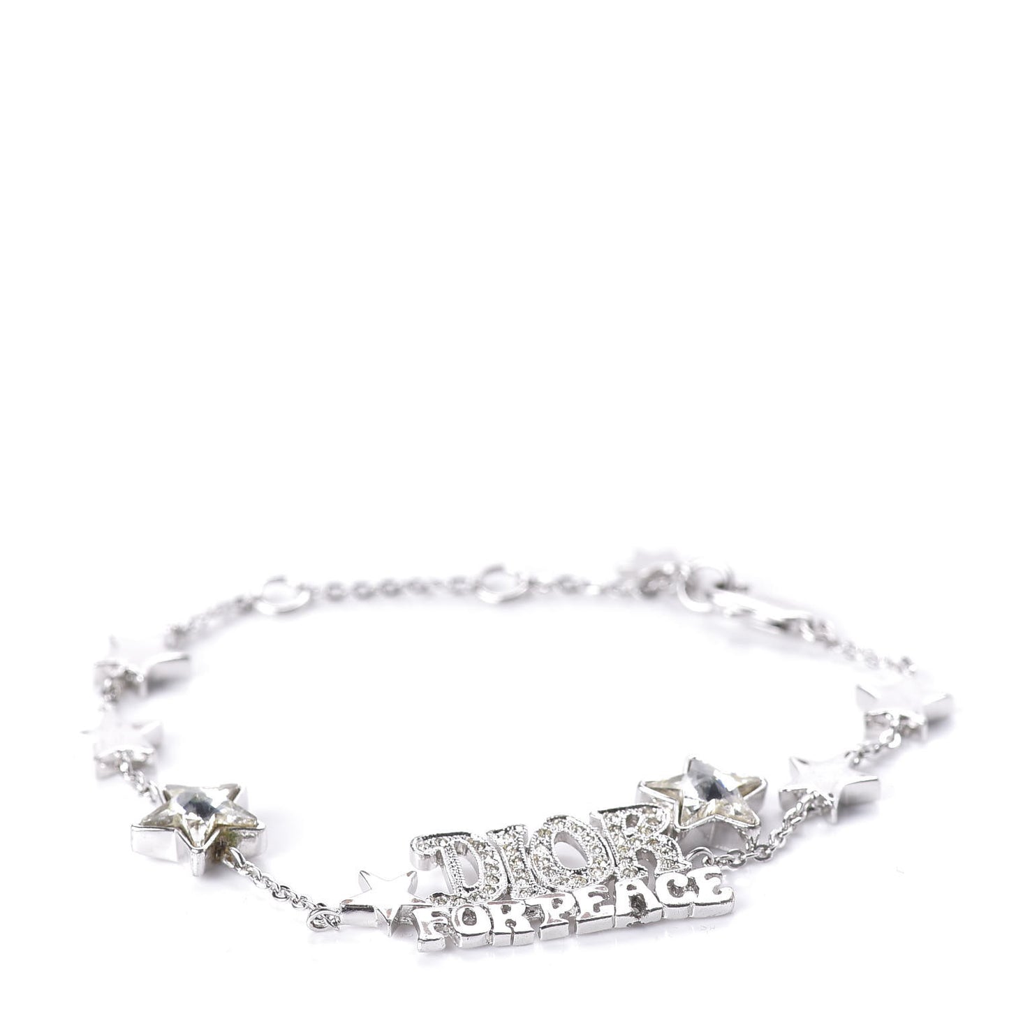 Crystal Dior For Peace Bracelet Silver