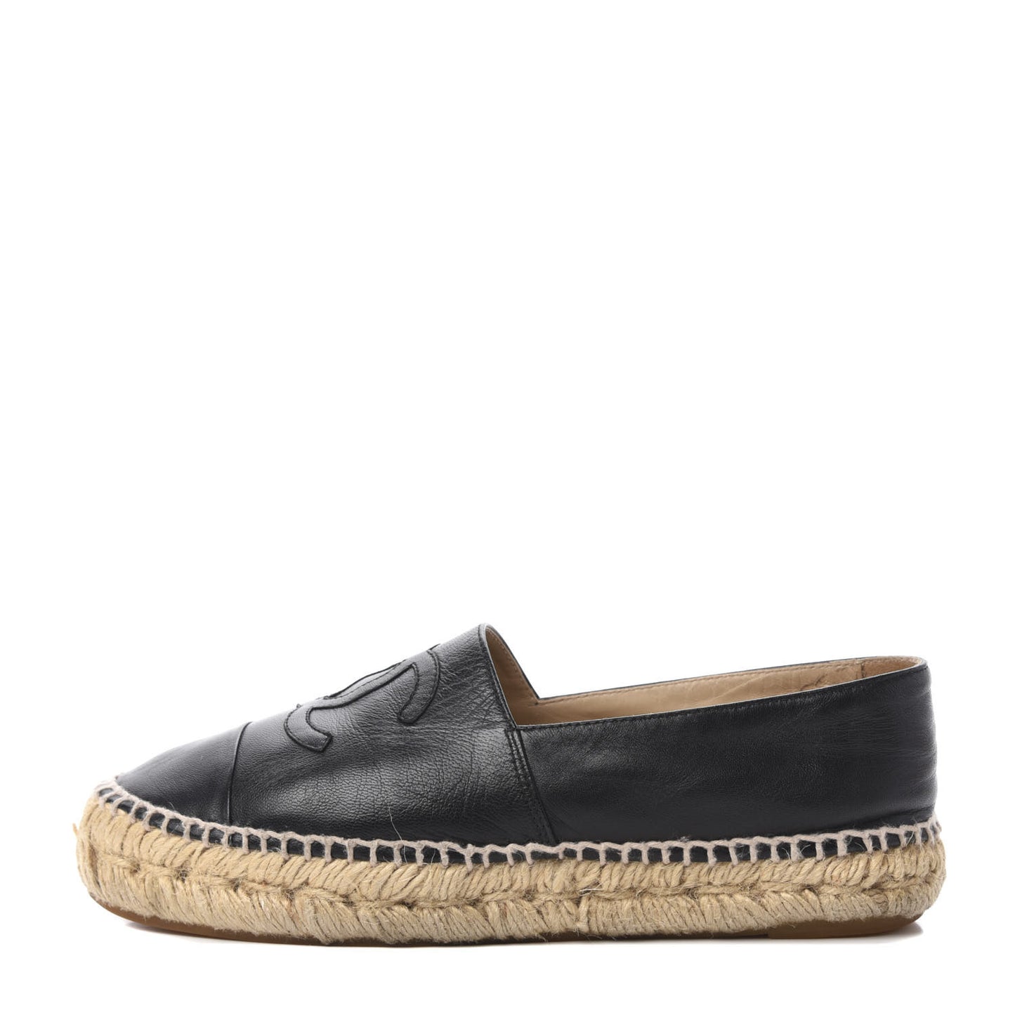 Lambskin CC Espadrilles 36 Black