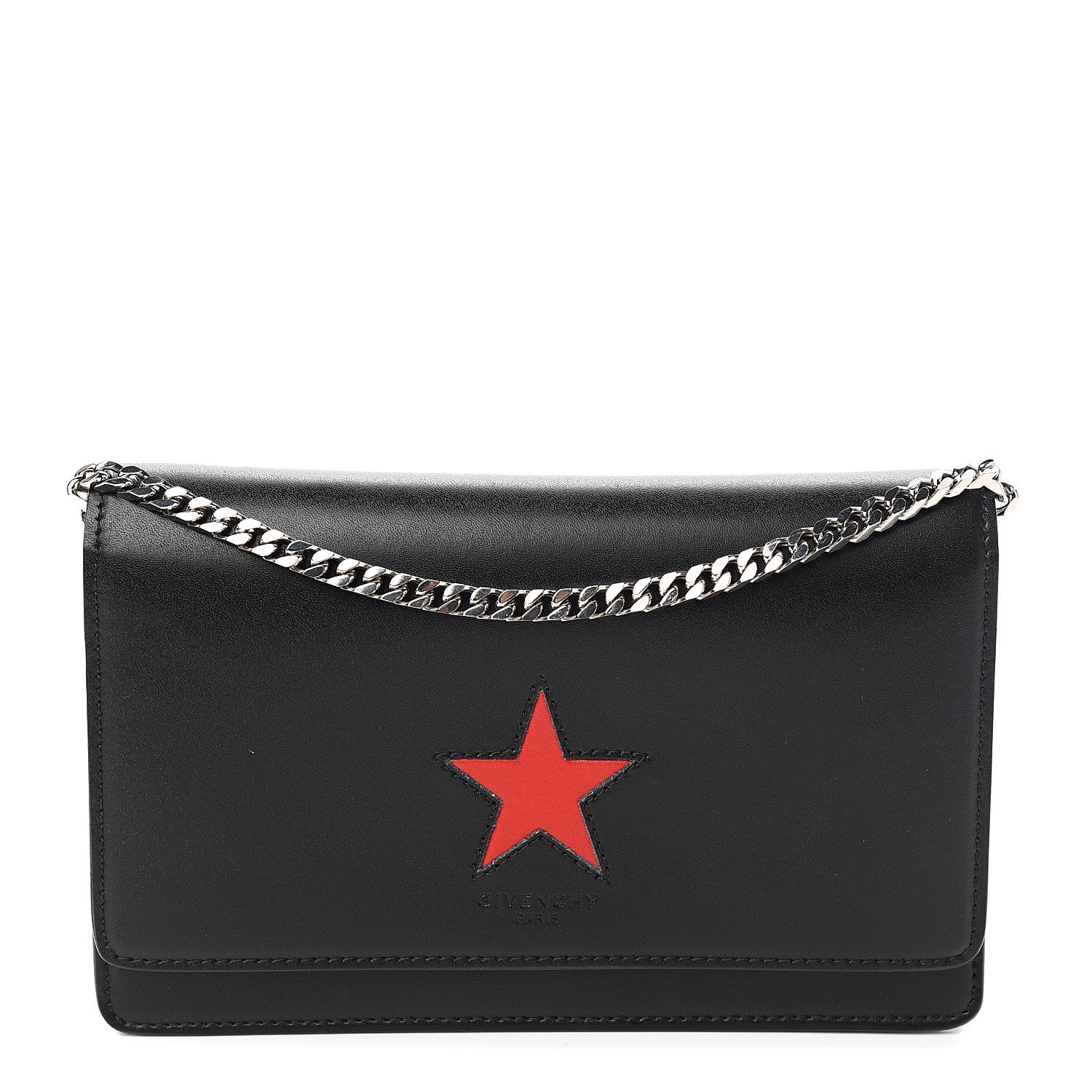 Givenchy Calfskin Star Pandora Chain Wallet Black 1 of 10