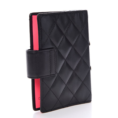 Chanel Calfskin Quilted Small Cambon Agenda Planner Black White 2 of 10