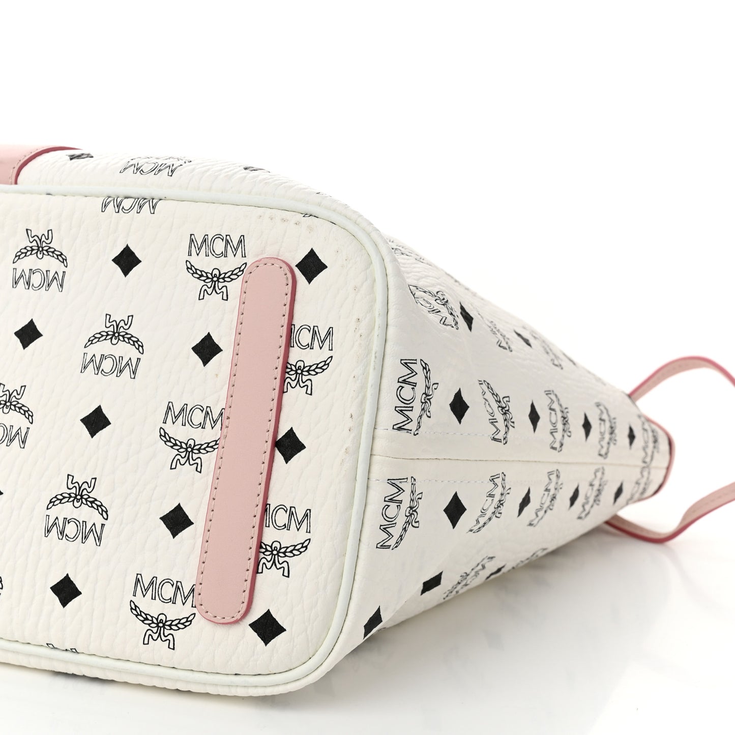 Visetos Medium Liz Reversible Shopper Tote White Soft Pink