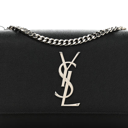 Saint Laurent Grain De Poudre Small Monogram Kate Satchel Black 10 of 10