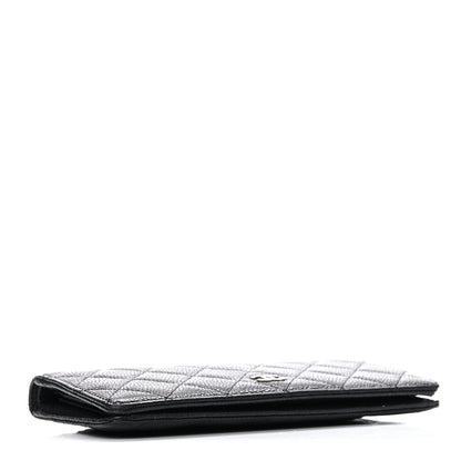 Chanel Caviar Quilted Yen Wallet Black 4 of 13