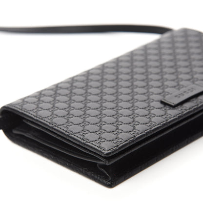 Gucci Microguccissima Crossbody Wallet Black 6 of 10