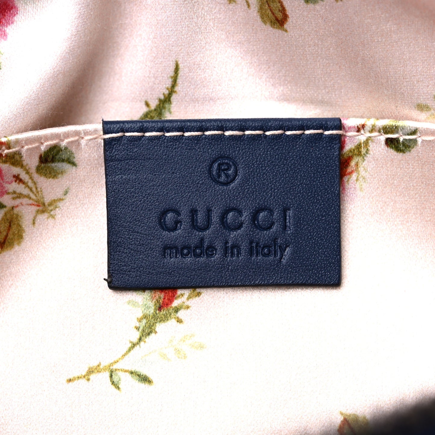 Denim Matelasse Pearly GG Marmont Cosmetic Case Blue