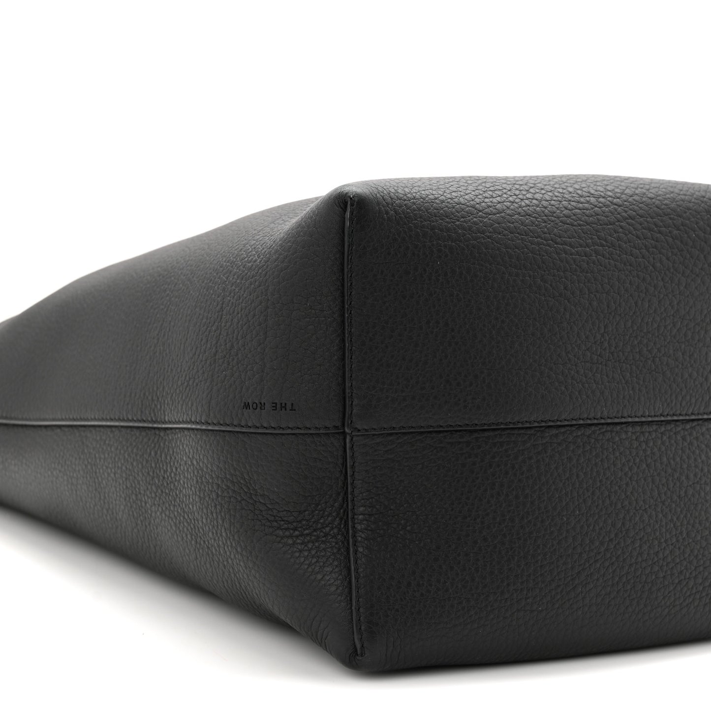 Grained Calfskin Medium N/S Hook Tote Black