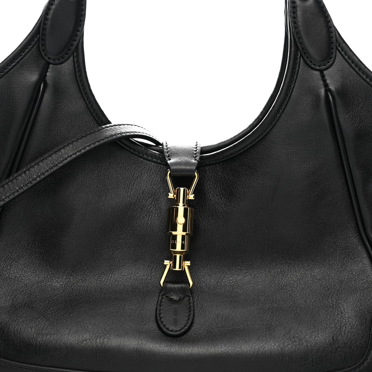 Soft Calfskin Small Mercato Tote Bag Black