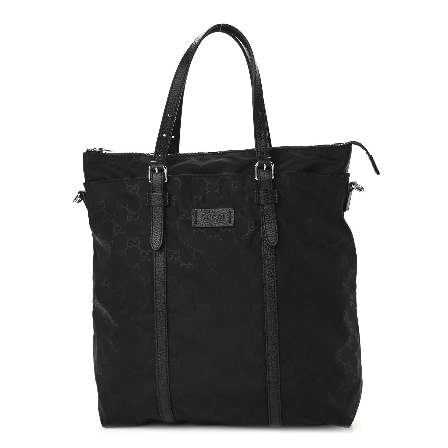 Gucci Nylon Monogram Medium Vertical Tote Black 1 of 9