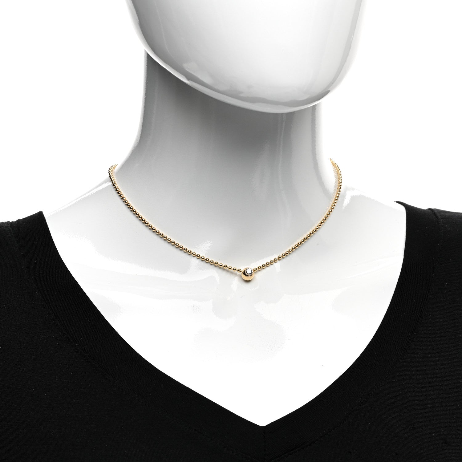Cartier 18K Yellow Gold Diamond .20ct Draperie de Decollete Necklace 2 of 5
