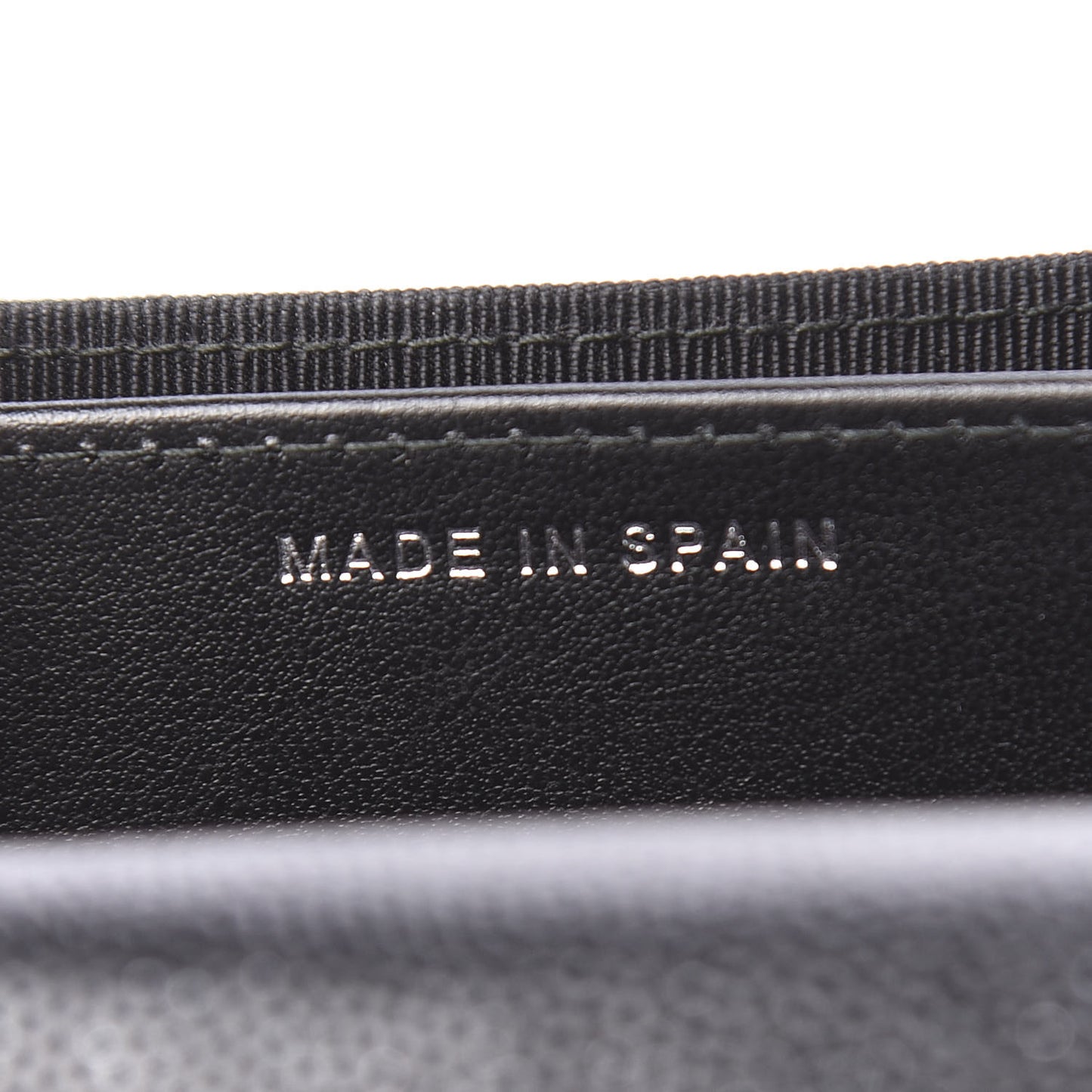 Iridescent Caviar Quilted Flap Card Holder Wallet Black