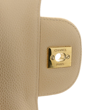 Chanel Caviar Quilted Jumbo Double Flap Beige 7 of 12