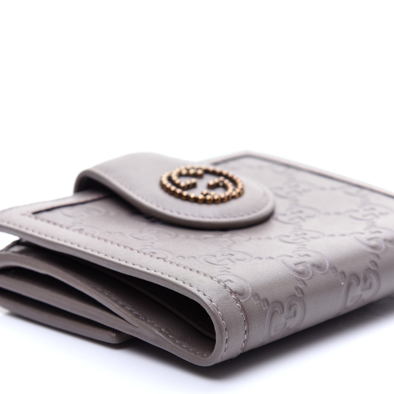 Gucci Guccissima French Flap Wallet Grey 6 of 10