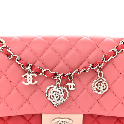 Chanel Lambskin Quilted Tri-Color Medium Valentine Charms Single Flap Pink 8 of 10