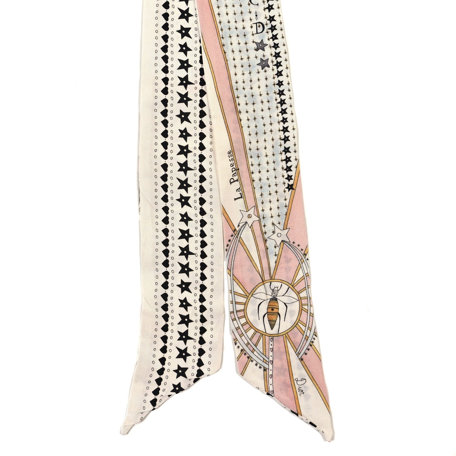 Christian Dior Silk High Priestess Tarot Mitzah Scarf Off White