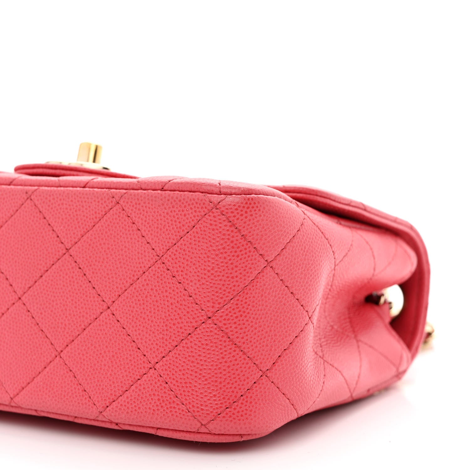 Chanel Caviar Quilted Mini Square Flap Pink 10 of 11