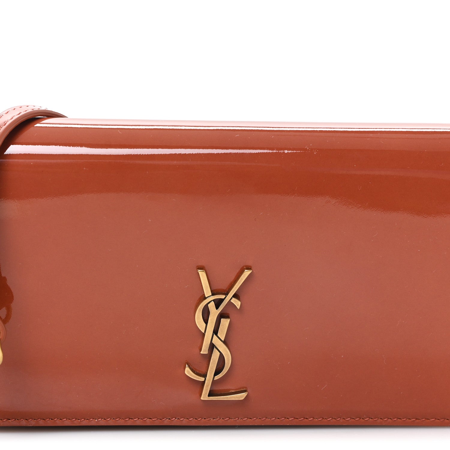Saint Laurent Vernice Diamond Calfskin Monogram Phone Holder Crossbody Mild Rose 8 of 11