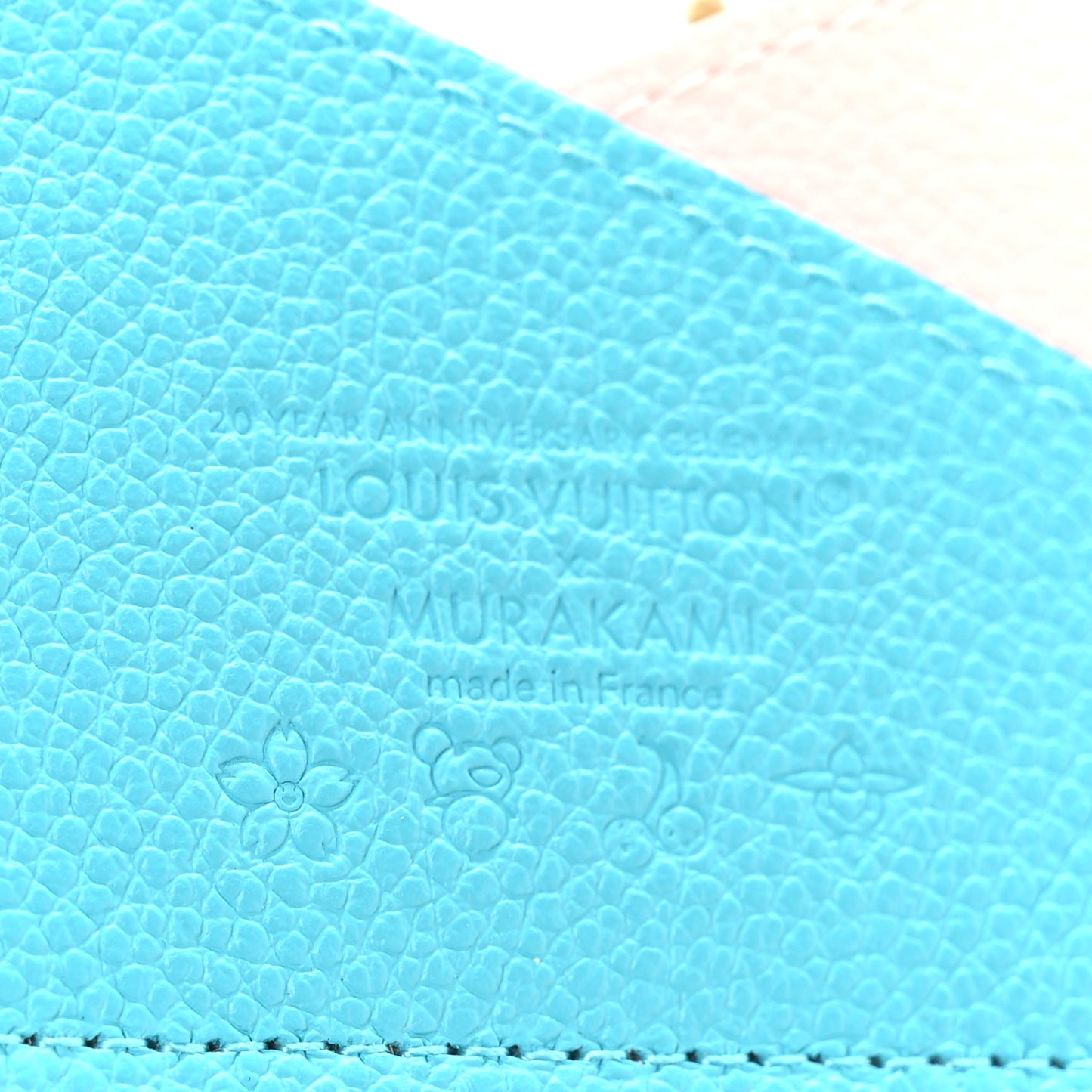LV X TM Monogram Multicolor Criss-Cross Card Holder Kabira Blue Rose
