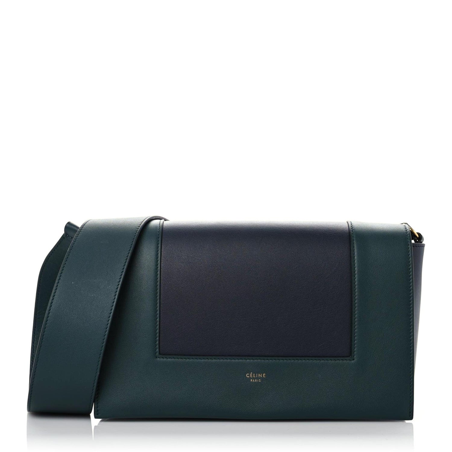 Celine Shiny Smooth Calfskin Medium Frame Shoulder Bag Amazone Dark Navy 1 of 16