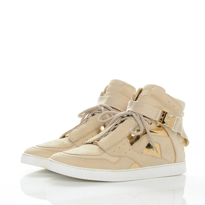 Louis Vuitton Suede Calfskin Slipstream Sneaker Boot 38.5 Ecru 3 of 6