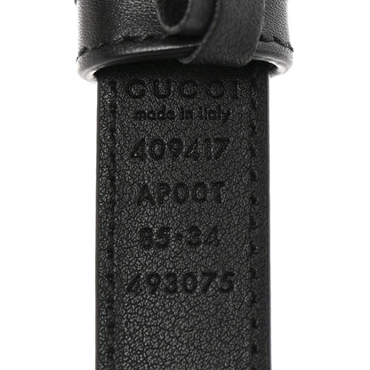Gucci Calfskin Double G 20mm Belt 85 34 Black 5 of 6