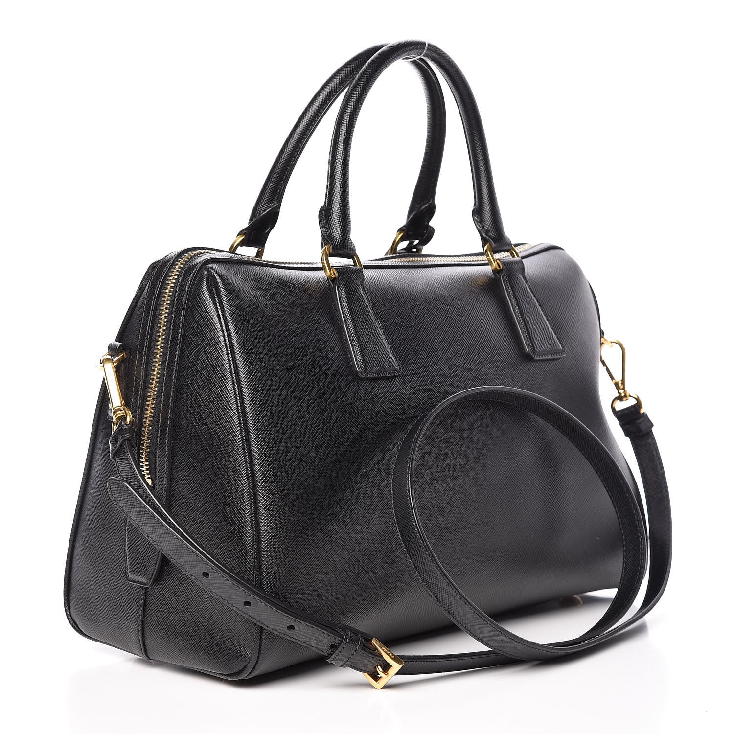 Prada Saffiano Lux Bowler Black 3 of 13