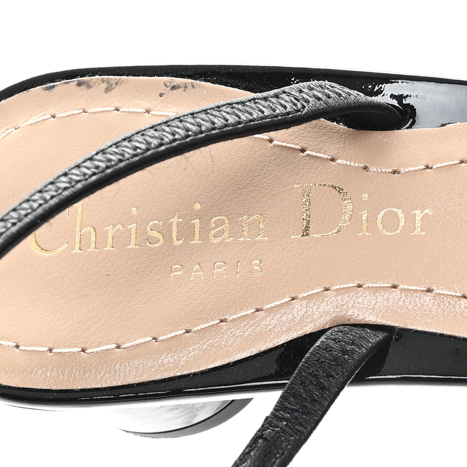 Christian Dior Patent Dior Day Slingback 35mm Pumps 38 Black 8 of 9