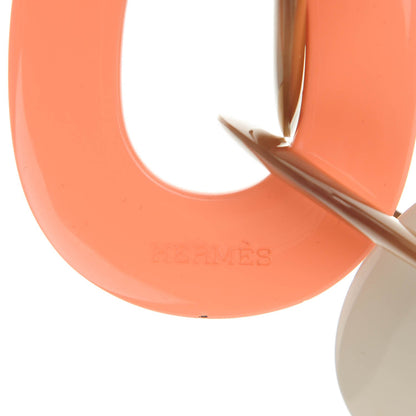 Hermes Lacquered Wood Buffalo Horn Karamba Necklace Blanc Mink Saumon 3 of 4