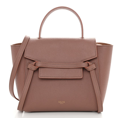 Celine Grained Calfskin Nano Belt Bag Antique Rose 1 of 10