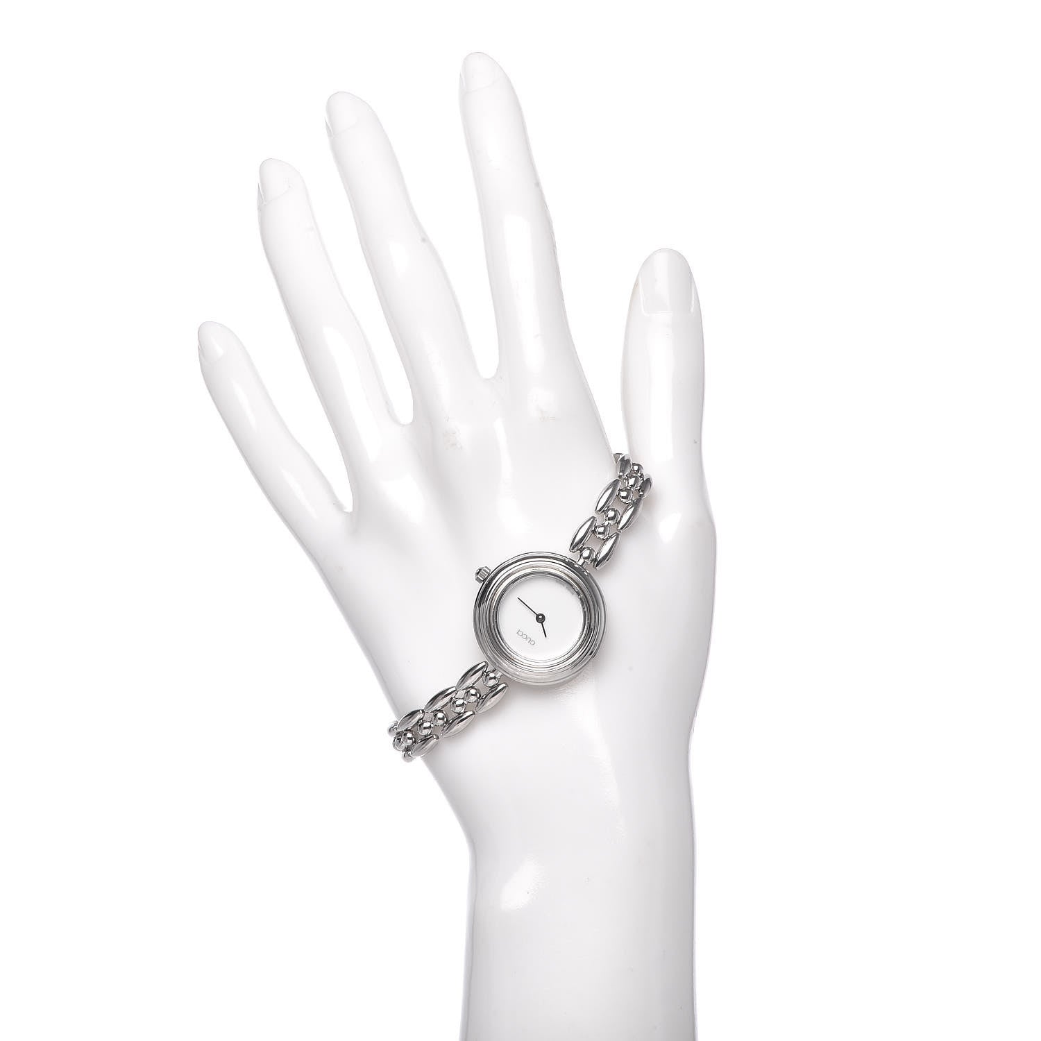 Gucci Stainless Steel 26mm Rice Link Interchangeable Bezel Quartz Watch 2 of 6