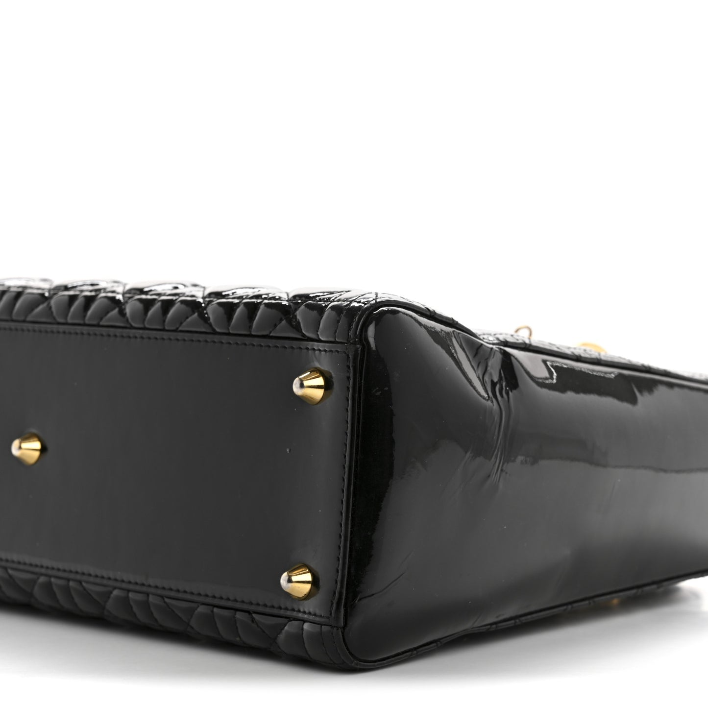 Patent Cannage Large Lady Dior Black