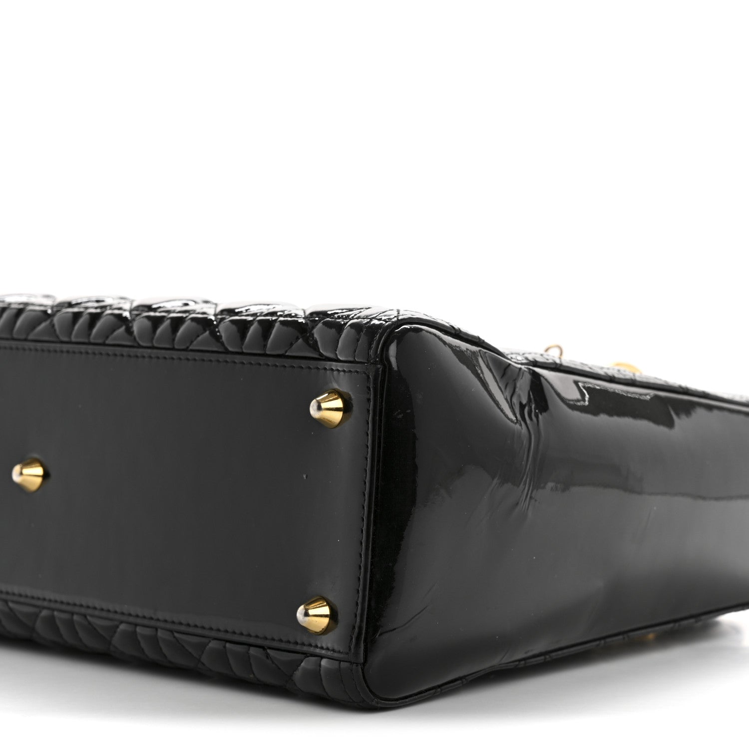 Christian Dior Patent Cannage Large Lady Dior Black 10 of 15