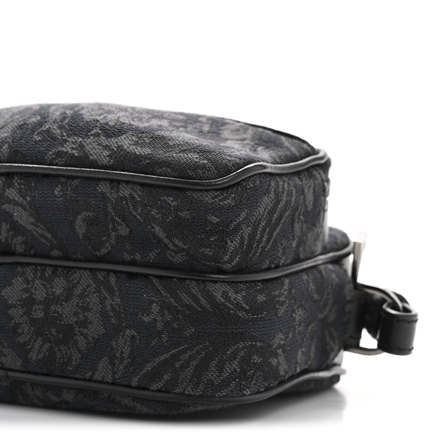 Versace Fabric Jacquard Calfskin Barocco Crossbody Bag Black 9 of 12