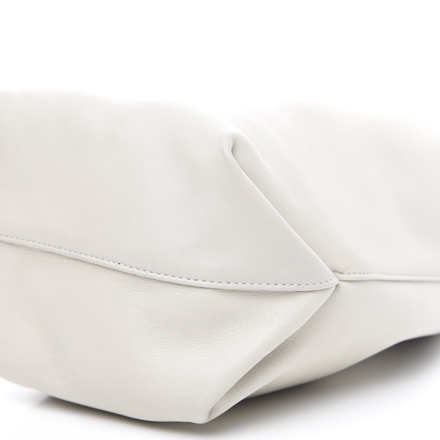 Saint Laurent Lambskin Small Teddy Bucket Bag White 6 of 7