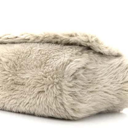 Saint Laurent Shearling Medium Monogram Kate Satchel Grey 10 of 13