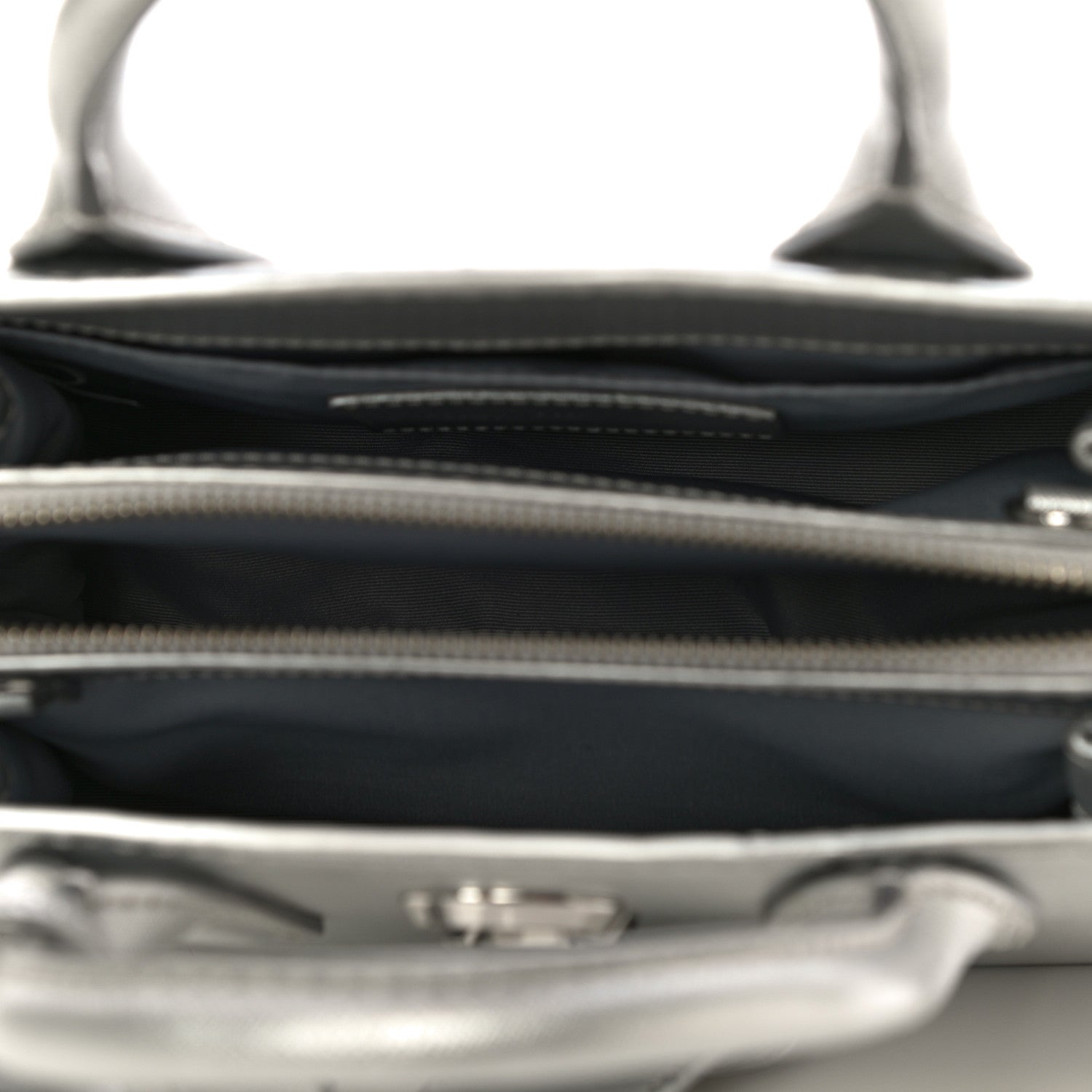 Marc Jacobs Metallic Saffiano Big Shot Tote Silver 8 of 12