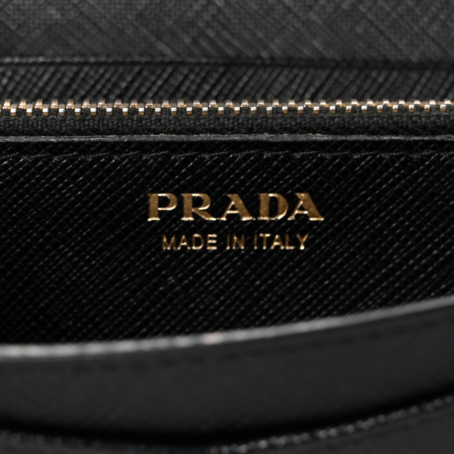 Prada Saffiano Metal Envelope Wallet Black 6 of 7