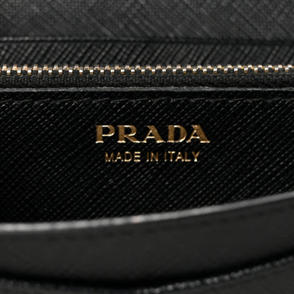 Prada Saffiano Metal Envelope Wallet Black 6 of 7