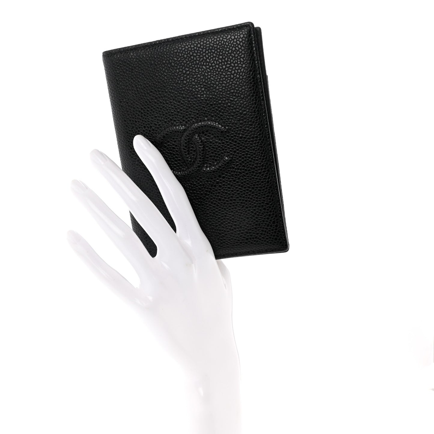 Caviar Timeless Passport Holder Black