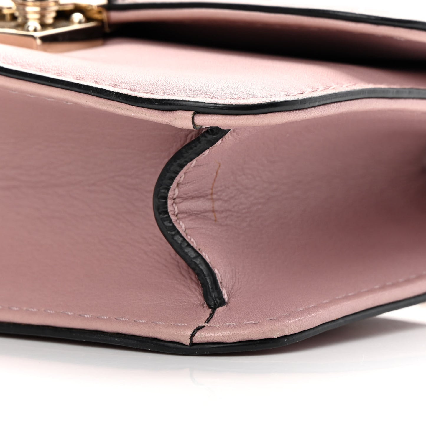 Vitello Mini Glam Lock Rockstud Flap Lipstick