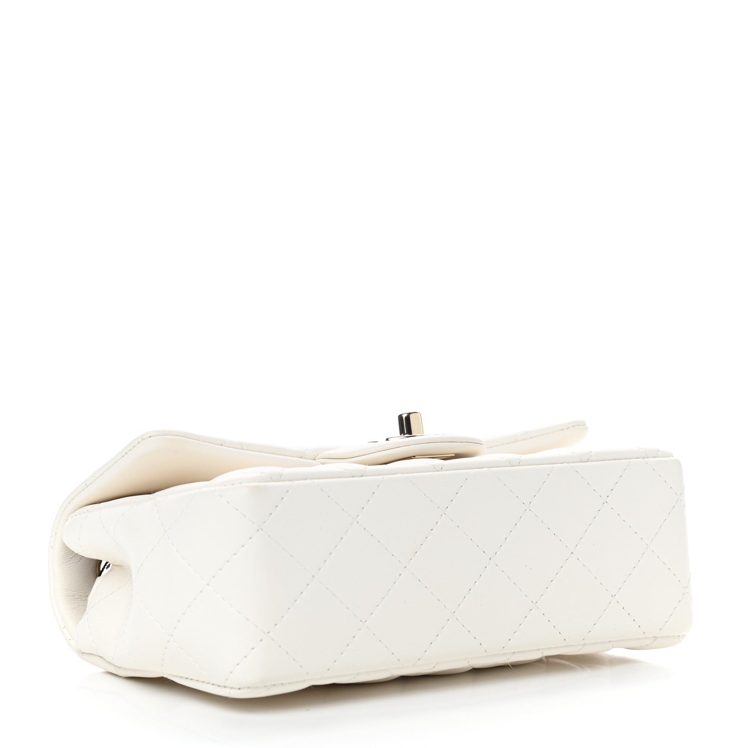 Chanel Lambskin Quilted Mini Rectangular Flap White 3 of 8