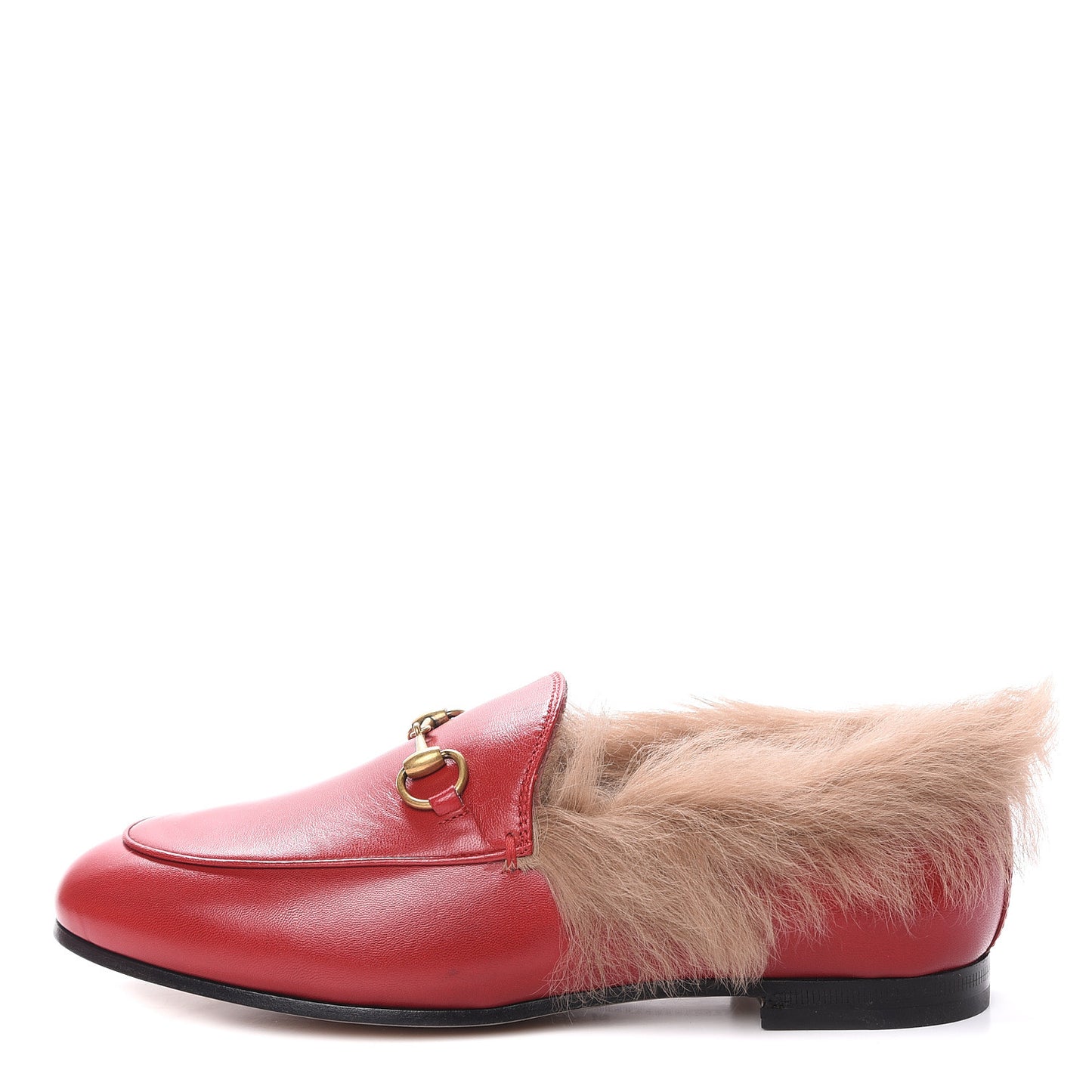 Malaga Kid Fur Womens Jordaan Loafers 36.5 Hibiscus Red Natural