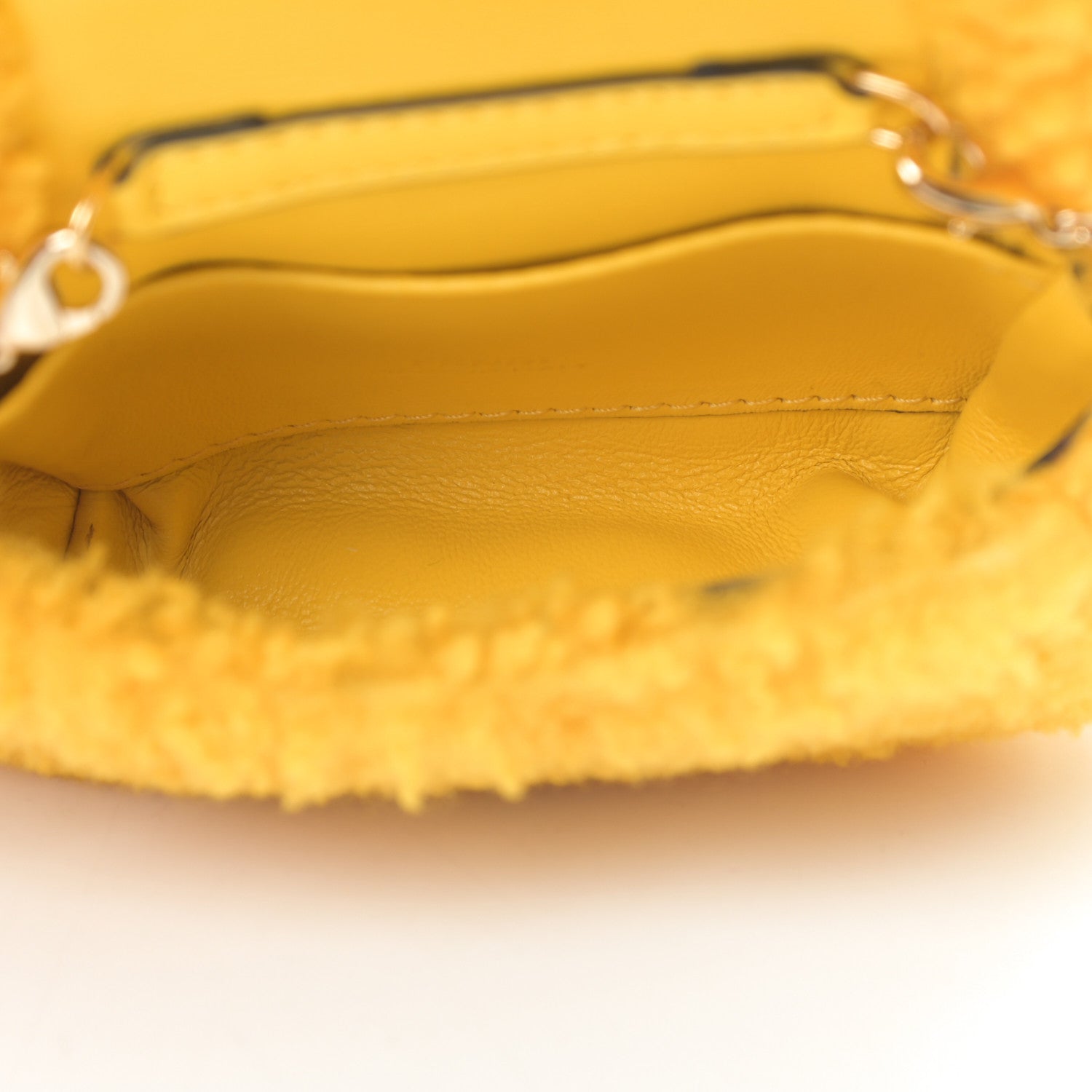 Fendi Shearling Vitello Grace Nano Baguette Charm Narciso 5 of 11