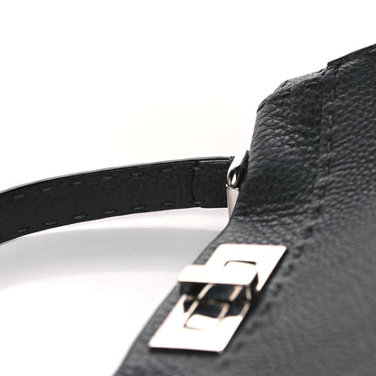 Fendi Calfskin Romano Selleria Medium Peekaboo Iconic Satchel Asfalto Latte 10 of 11