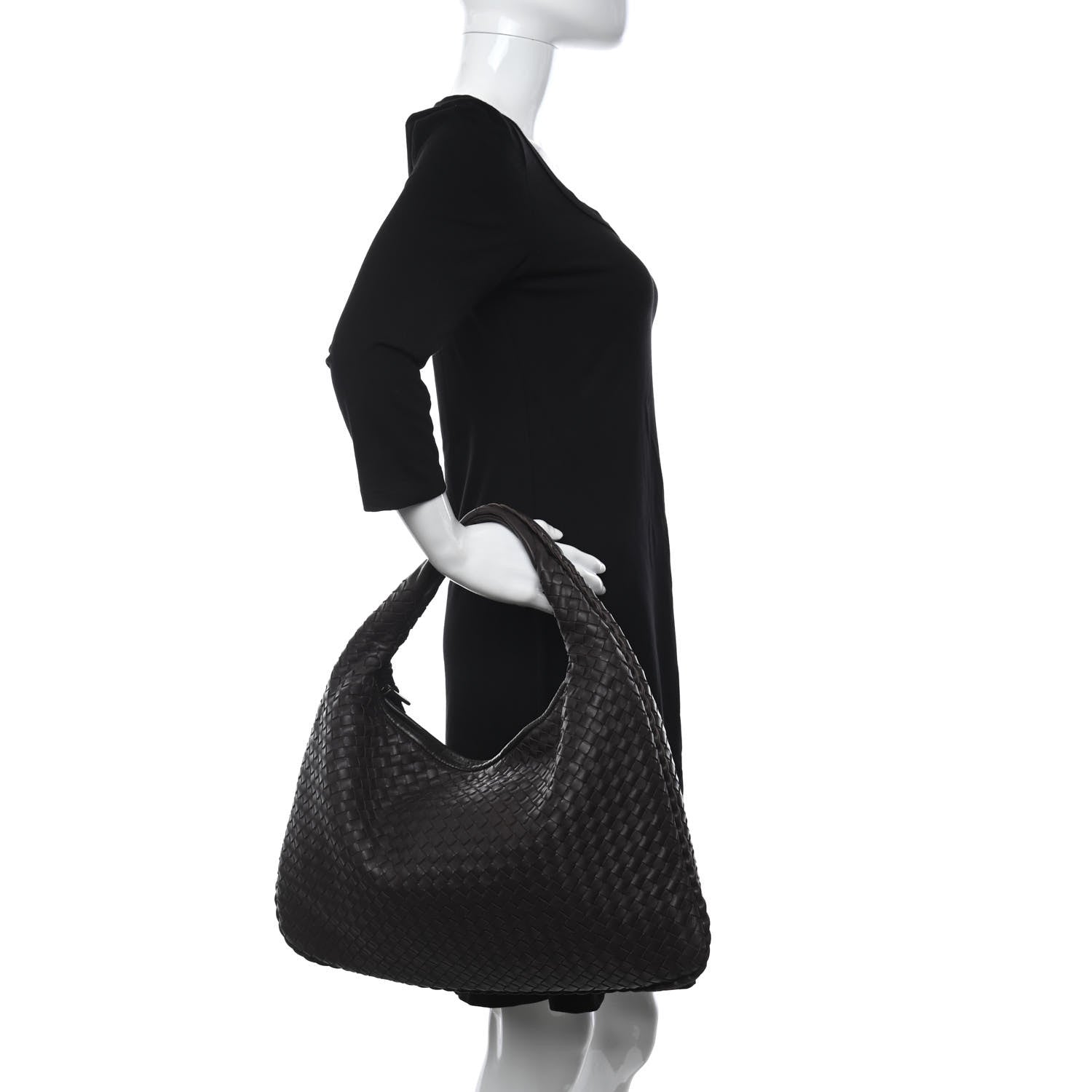Bottega Veneta Nappa Intrecciato Large Veneta Hobo Ebano 2 of 9