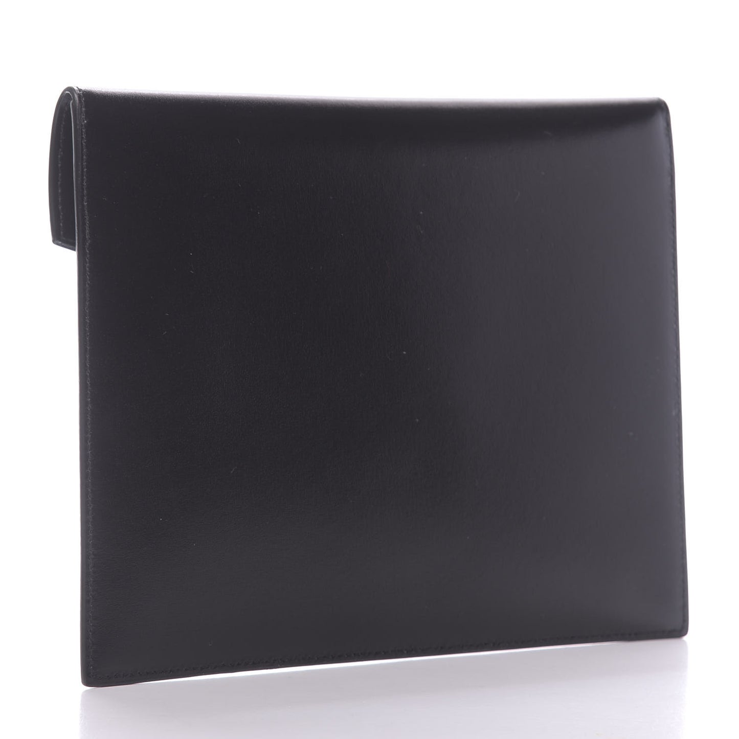 Smooth Shiny Calfskin Monogram Uptown Baby Pouch Black