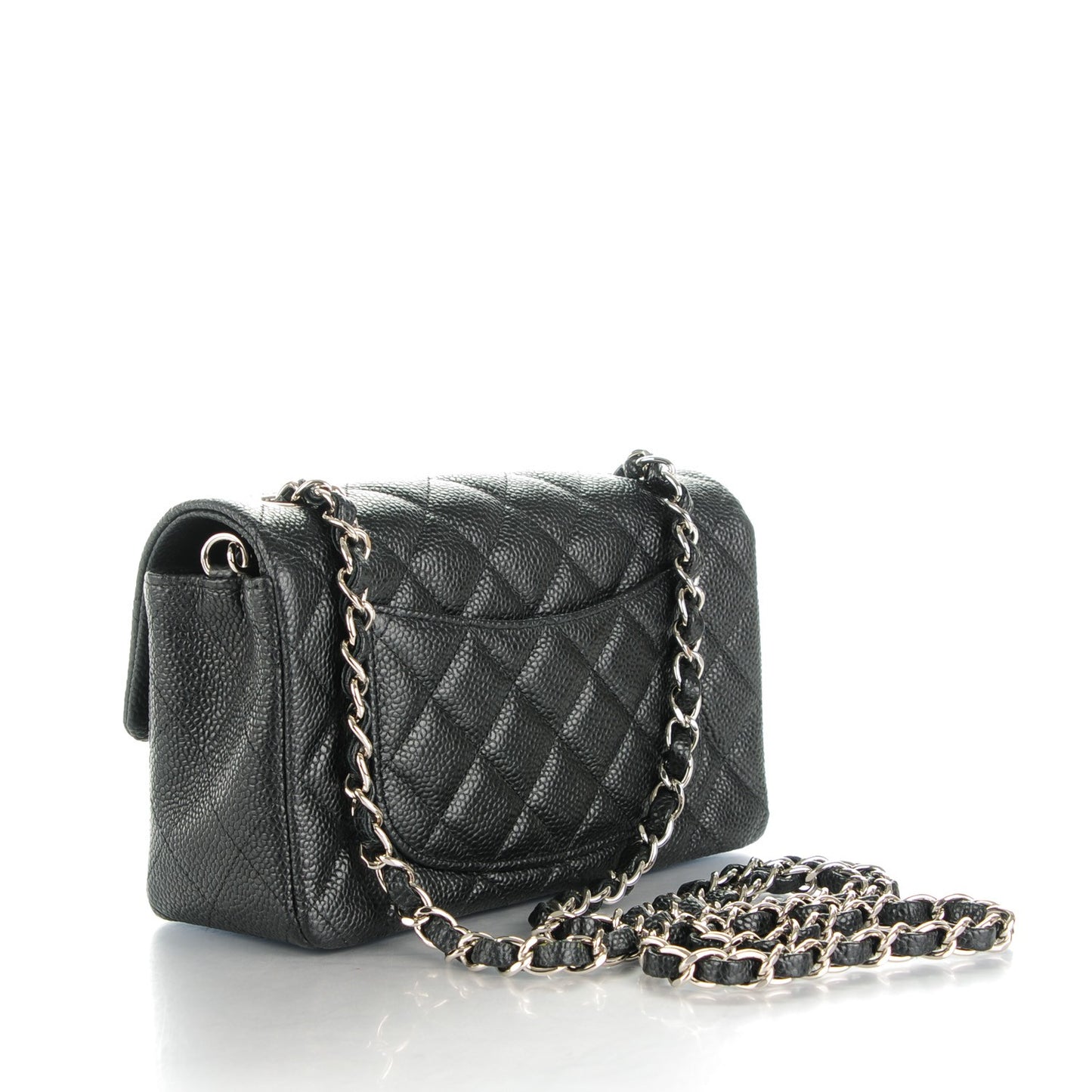 Caviar Quilted Mini Rectangular Flap Black