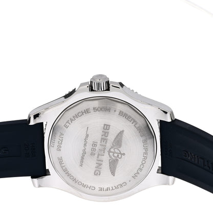 Breitling Stainless Steel Rubber 42mm Superocean Automatic Watch Blue A17366 4 of 5