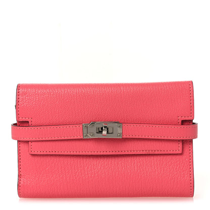 Hermes Chevre Mysore Medium Kelly Wallet Rose Azalee 1 of 10