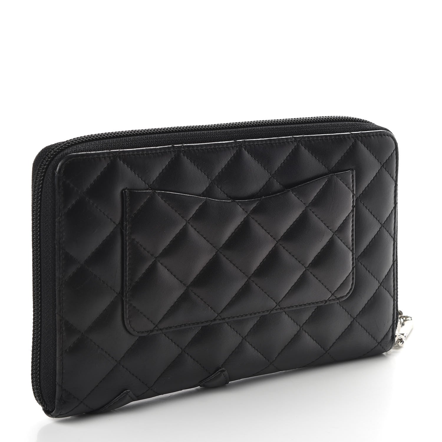 Chanel Calfskin Cambon Zip Around Organizer Wallet Black 5 of 13