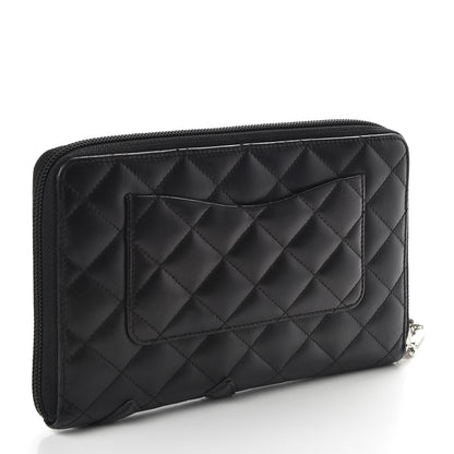 Chanel Calfskin Cambon Zip Around Organizer Wallet Black 5 of 13